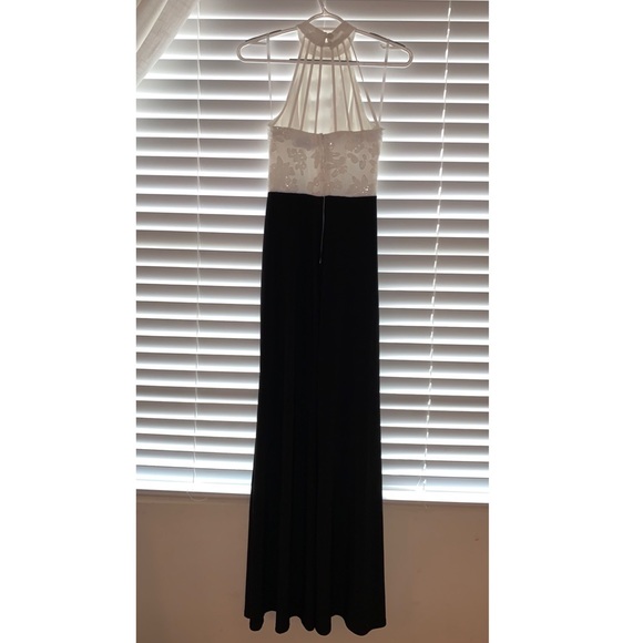 Sz 3/4  , Sequin High Neck , Black/White Gown EUC - Picture 4 of 4